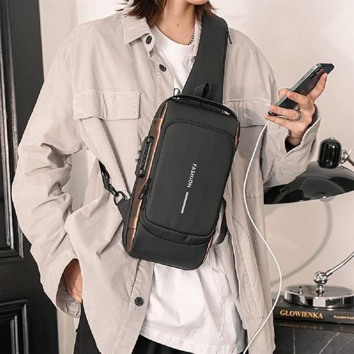 Gowky Multifunction Anti-theft Sling Bag, Cross Body Backpack For Men Women, Anti-Theft Chest Bag With USB Charging Port, Waterproof Casual Shoulder Bag Travel Hiking Sling Backpack- Multi Search this page
